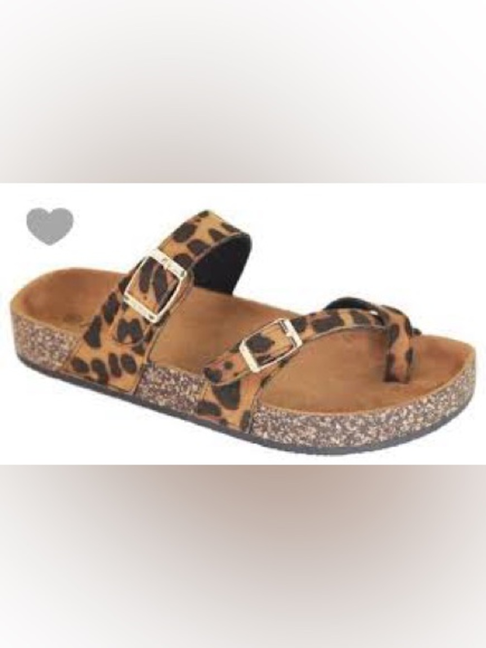 Anna Leopard Print‎ Sandal Size 6.5
